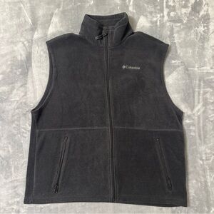 Columbia Men’s Large Gray Fleece Zip Up Vest